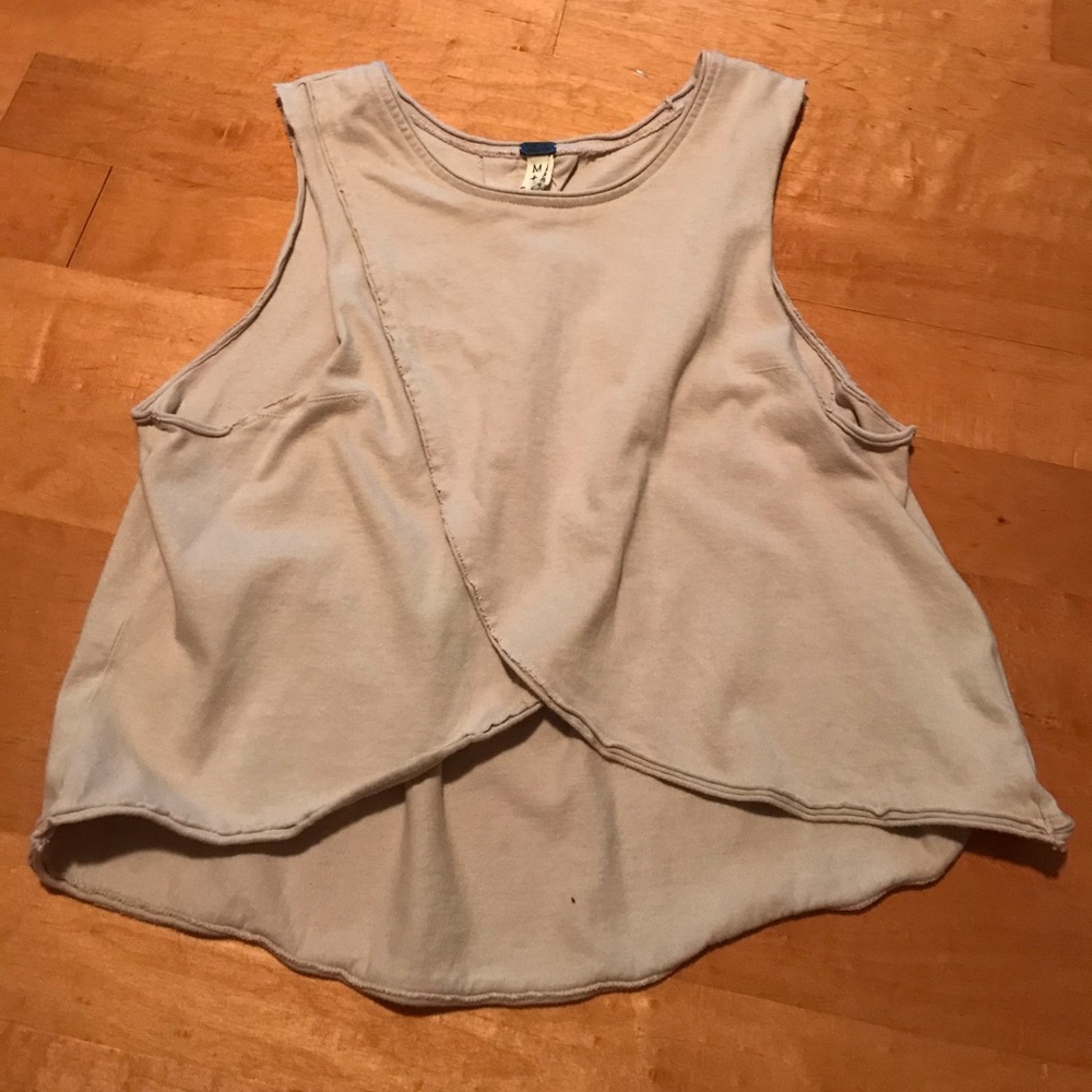 Free People Nude Tank with overlap front